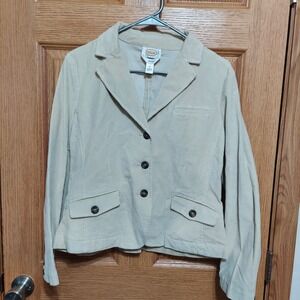 Talbots Corduroy 3-Button Blazer Womens 12P Classic Career Preppy Jacket‎
